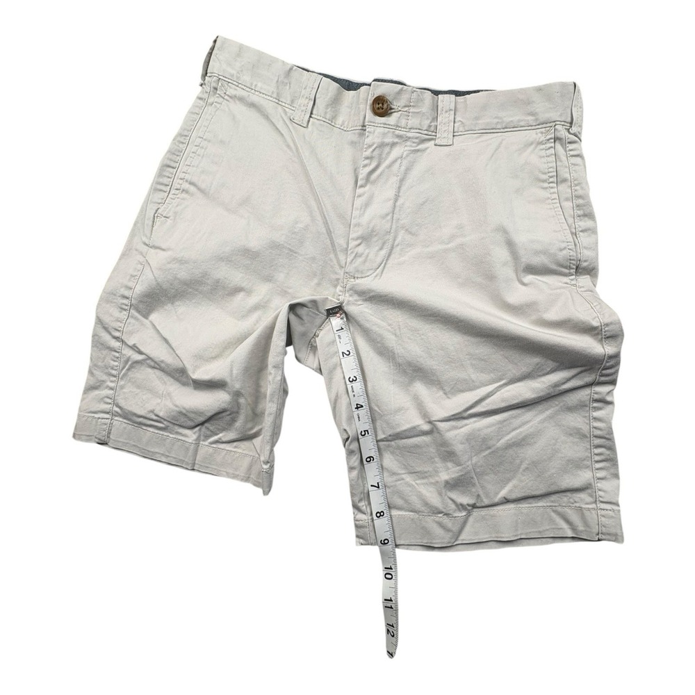 J.Crew Stretch Chino Shorts Mens 29 Light Stone Gray Flat‎ Front 9" Inseam - Picture 2 of 8